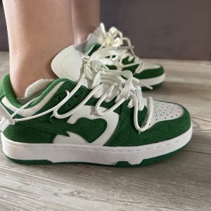 Bapesta Green Shooting Star Platform Sneakers