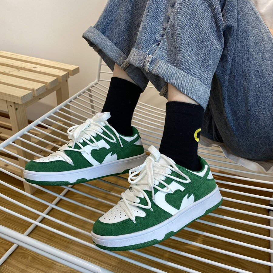 Bapesta Green Shooting Star Platform Sneakers