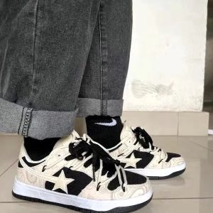 Bapesta White Star Platform Shoes