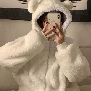 Bear Ear Hoodie - Kawaii Japanese Harajuku Y2K Aesthetic