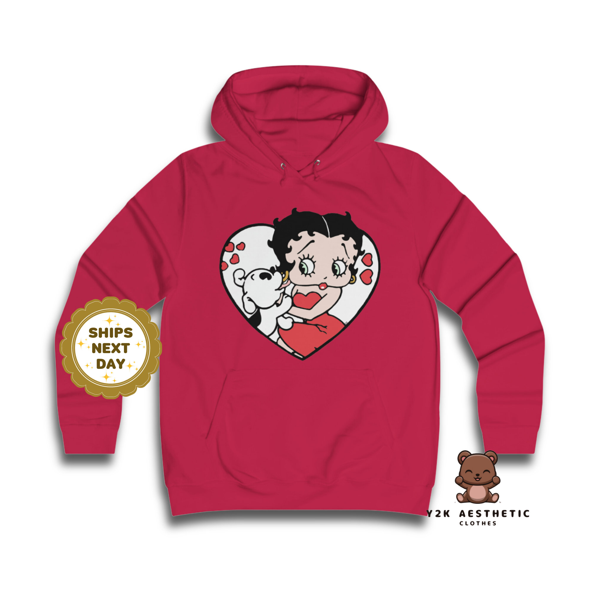 Betty Boop Cartoon Hoodie - Y2K Clothing Women's Pullover