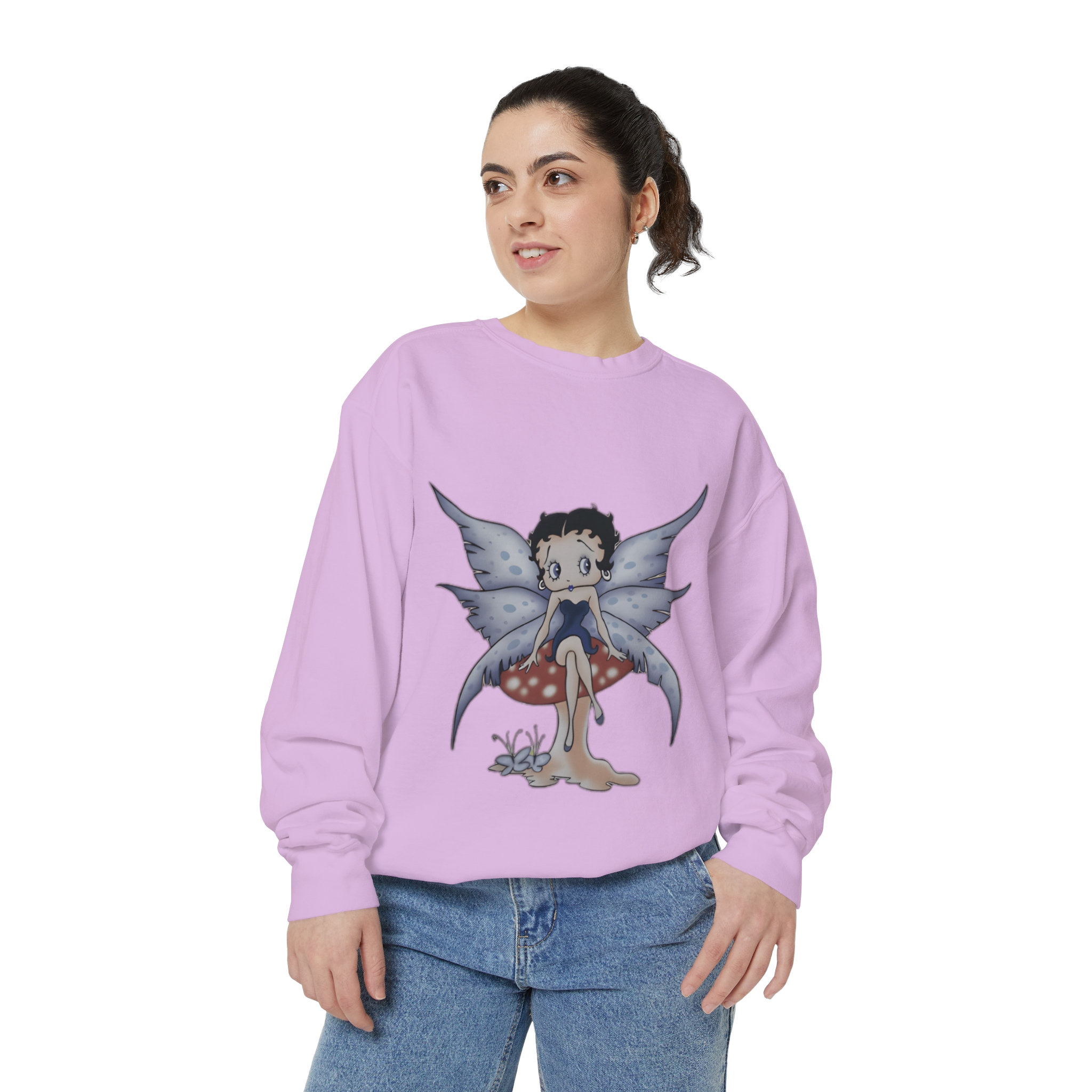 Betty Boop Sweatshirt - Women's Cartoon Crewneck Casual Shirt