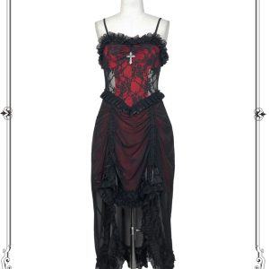 Black Gothic Lolita Costume Dress for Girls