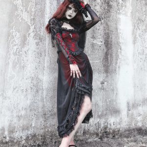 Black Gothic Lolita Costume Dress for Girls