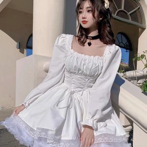 Black Gothic Lolita Dress - Kawaii Mini Streetwear