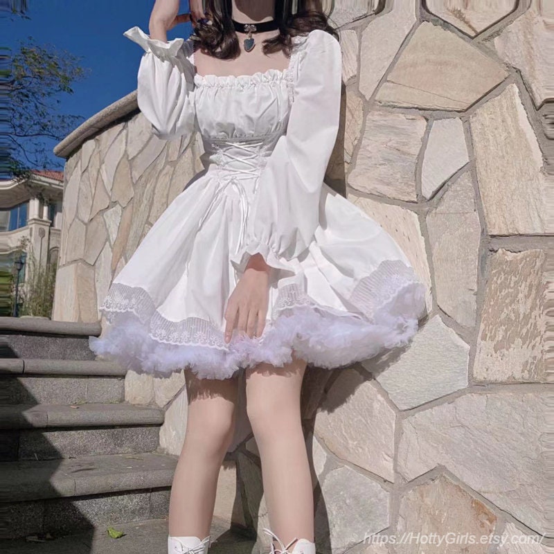 Black Gothic Lolita Dress - Kawaii Mini Streetwear