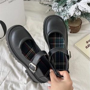 Black Mary Jane Platform Lolita Shoes