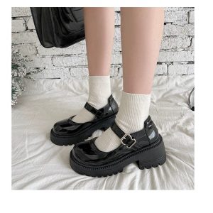 Black Mary Jane Platform Lolita Shoes