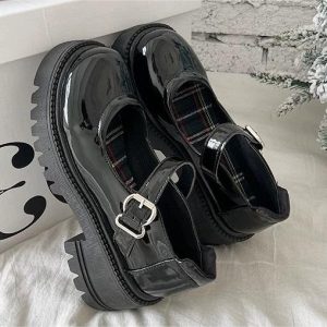 Black Mary Jane Platform Lolita Shoes