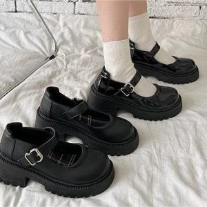 Black Mary Jane Platform Lolita Shoes