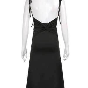 Black Off The Shoulder Sleeveless Bodycon Backless Long Dress