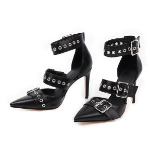 Black Stiletto Heels: Women's Elegant Pointed Toe Shoes