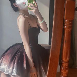 Black Swan Princess Puff Dress - Y2K Clothing