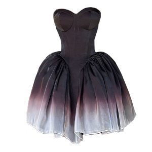 Black Swan Princess Puff Dress - Y2K Clothing