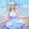 Blue Alice in Wonderland Skater Dress - Y2K Clothing