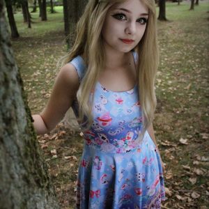 Blue Alice in Wonderland Skater Dress - Y2K Clothing