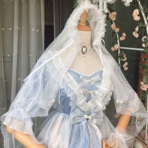 Blue Lace Princess Tea Party Costume Dress