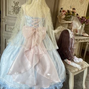 Blue Lolita Dress - Women's Kawaii JSK Lolita Fashion