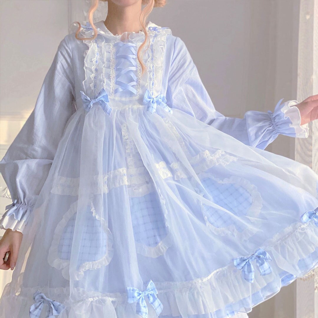 Blue Sleeveless Lolita Dress - Sweet Women's JSK Lolita Fashion for Summer