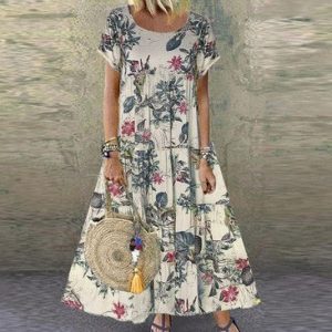 Bohemian Print Women's Oversized Summer Dress