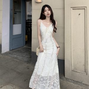 Bohemian White Lace Fairy Dress - Enchanting Summer Fashion