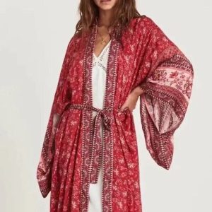 Boho Floral Kimono Cardigan for Women