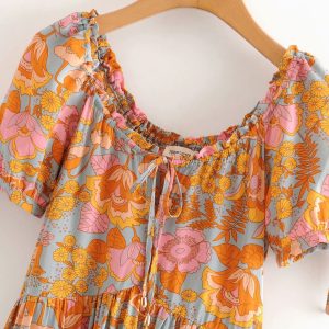 Boho Flower Girl Dress - Y2K Clothing