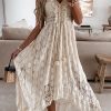 Boho Maxi Dress with Lace Up Detail - Y2K Clothing
