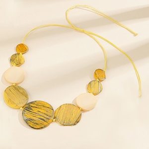 Boho Vintage Colorful Necklace - Retro Rope Chain Pendant