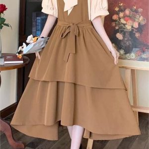Brown College Style Lolita Dress