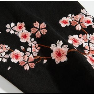 Butterfly Embroidery Hoodie - Harajuku Streetwear