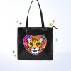 Cheetah Print Tote Bag - Urban Rainbow Colors Bag