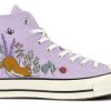 Converse Garden Flower Embroidered Shoes