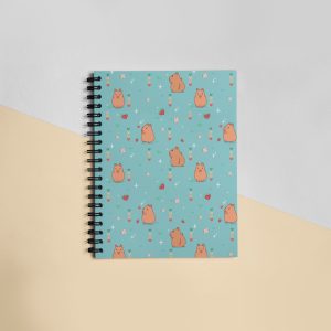 Cottagecore Ruled Line Journal | Capybara Strawberry Notebook