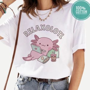 Cotton Axolotl T-Shirt - Relaxolotl Style