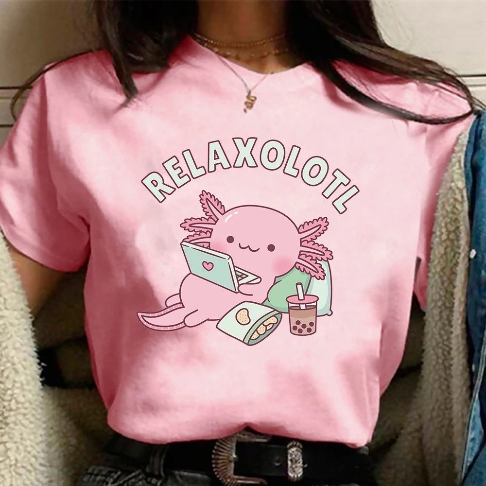 Cotton Axolotl T-Shirt - Relaxolotl Style