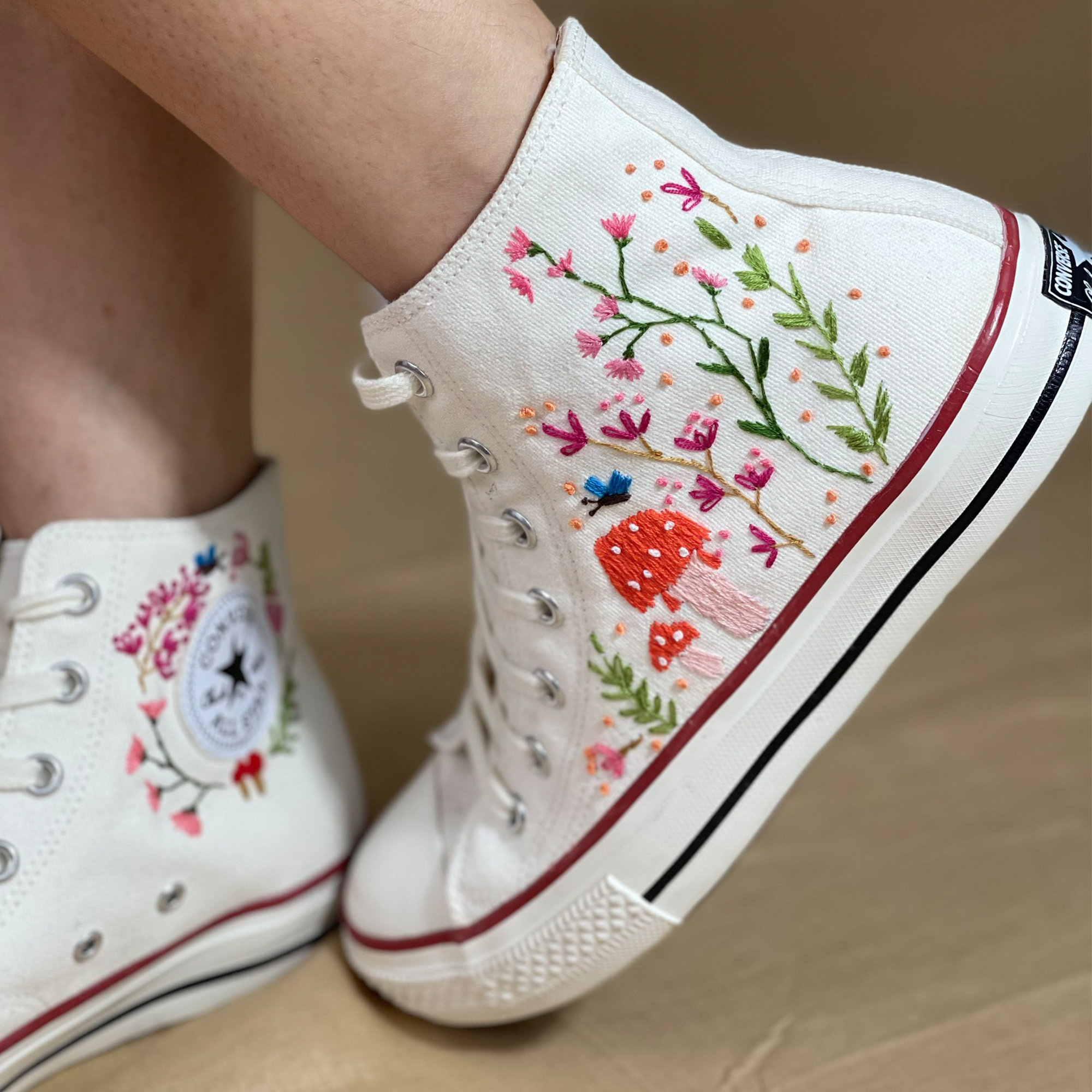 Custom Floral Converse: Sweet Flower Design