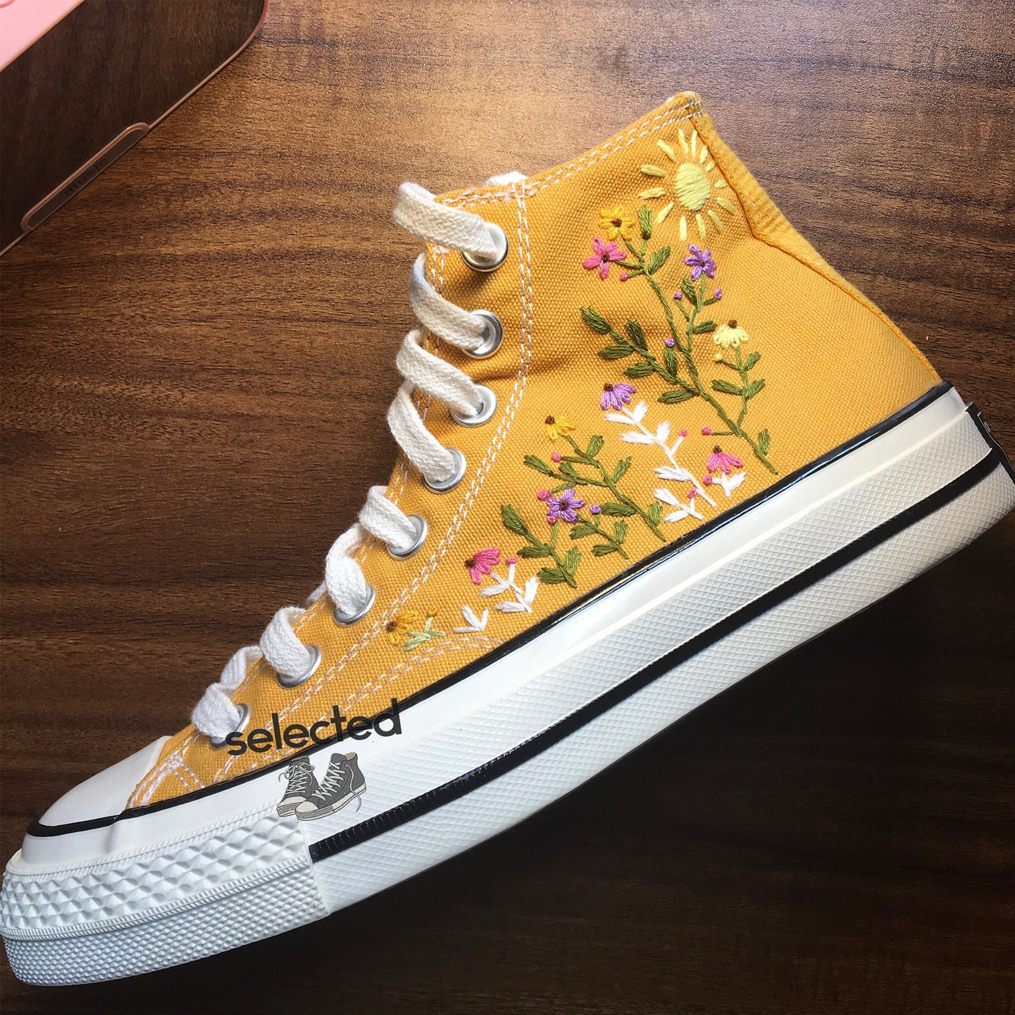 Custom Floral Embroidered Chuck Taylor 1970s Converse