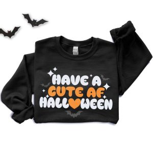 Cute AF Halloween Sweatshirt - Spooky Season Fall Crewneck