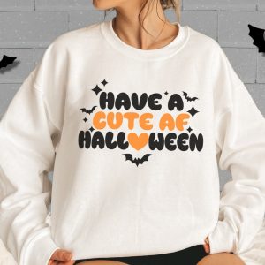 Cute AF Halloween Sweatshirt - Spooky Season Fall Crewneck