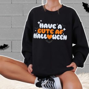 Cute AF Halloween Sweatshirt - Spooky Season Fall Crewneck