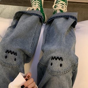 Cute Baggy Y2K Streetwear Jeans for Women