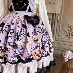 Cute Cat Lolita Dress with Cape - Y2K Fashion