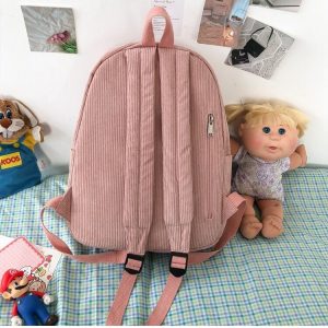 Cute Corduroy Kawaii Harajuku Backpack