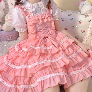 Cute Fairy JSK Sleeveless Princess Women Lolita Dress