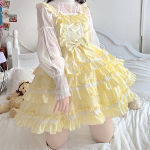 Cute Fairy JSK Sleeveless Princess Women Lolita Dress