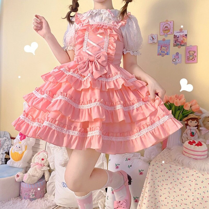 Cute Fairy JSK Sleeveless Princess Women Lolita Dress