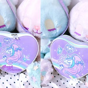 Cute Pastel Purple Heart Shoulder Bag - Y2K Clothing