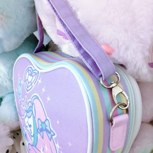 Cute Pastel Purple Heart Shoulder Bag - Y2K Clothing