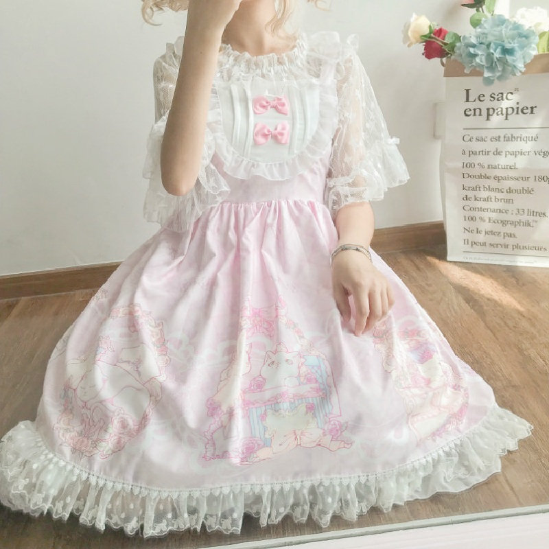 Cute Pink Lolita Dress - Kawaii Princess Style